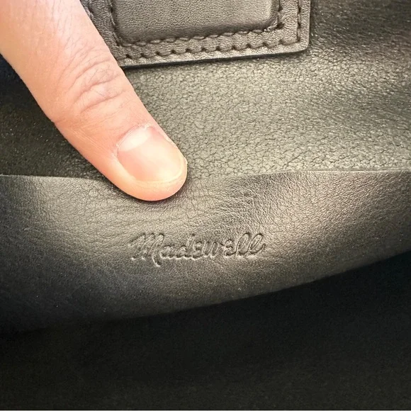 NWT Madewell Women’s The Essential Mini Bucket Tote Bag Crossbody Leather Black - Picture 12 of 16